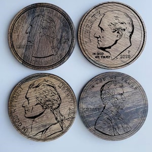 Coin Coaster Set