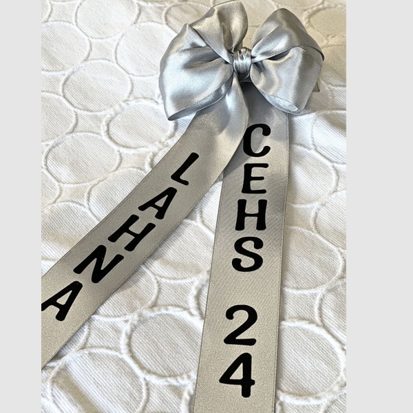 GRAD CAP topper hair bow Graduation gift bow 2024 personalized