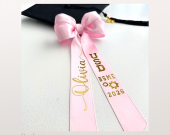Graduation Cap Bow 2-in-1 Grad Hair Accessory Personalized 2026 for Photo-Op Decoration Senior Ceremony Keepsake University Gift