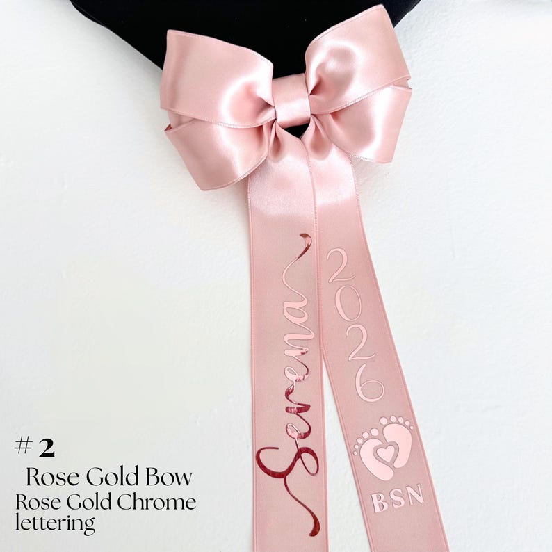 RN GRAD CAP Topper Coquette Bow 2-in-1 Customized Gift Nursing College Class of 2026 Graduation Ceremony Personalized University Keepsake image 15