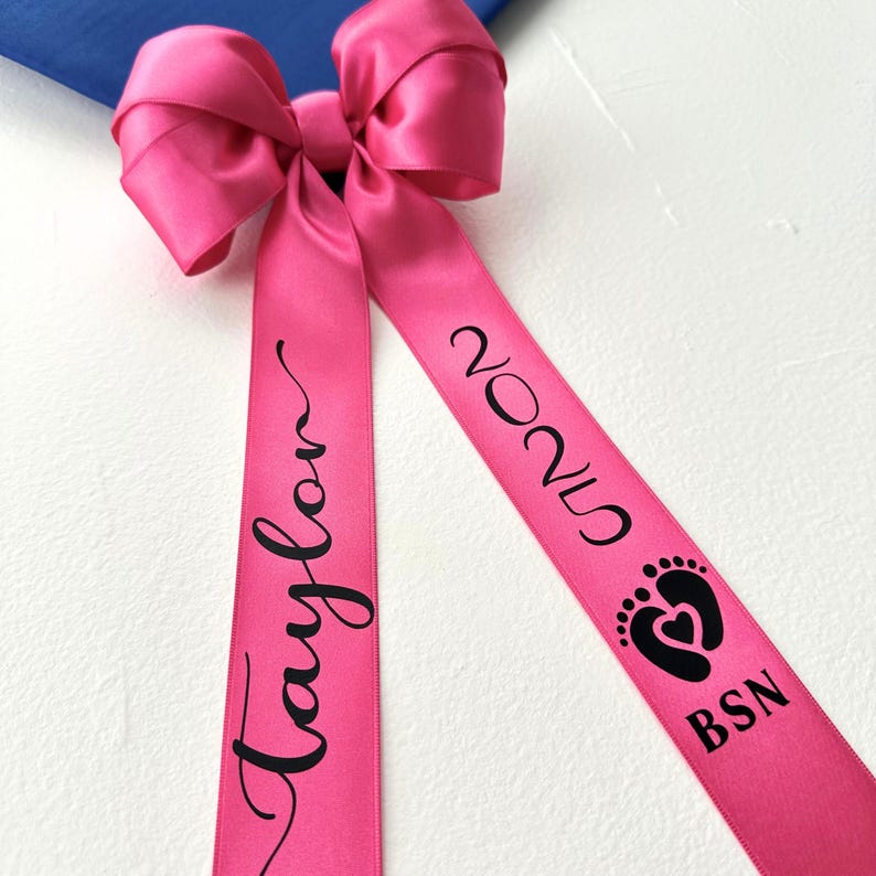 RN GRAD CAP Topper Coquette Bow 2-in-1 Customized Gift Nursing College Class of 2026 Graduation Ceremony Personalized University Keepsake image 13