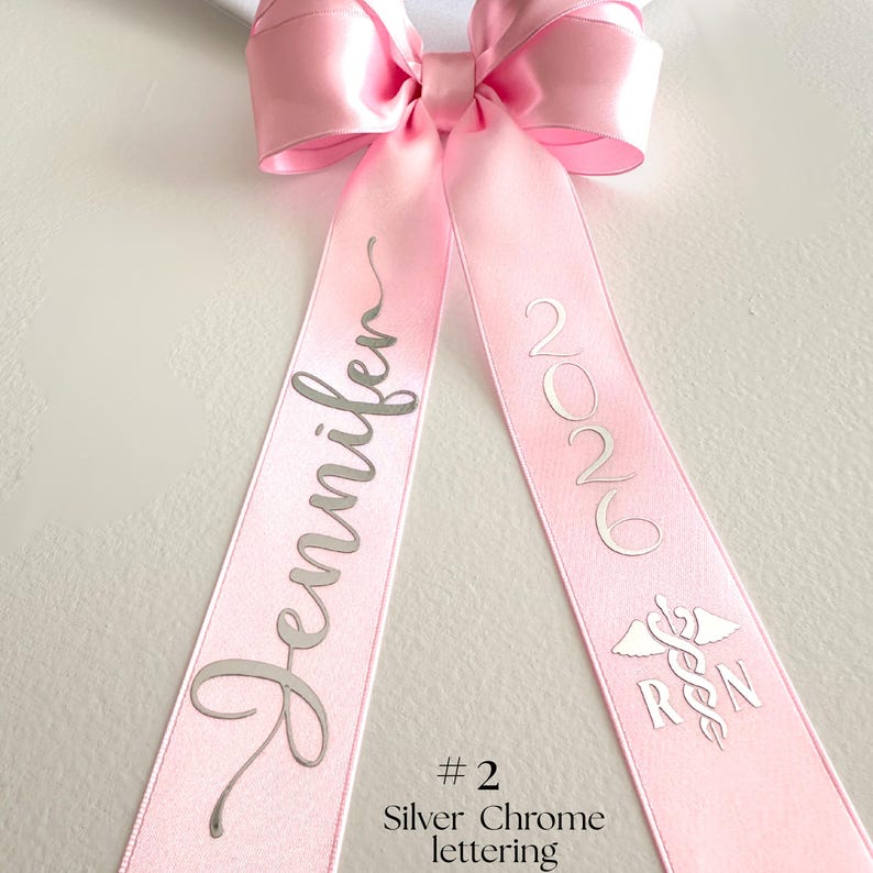 RN GRAD CAP Topper Coquette Bow 2-in-1 Customized Gift Nursing College Class of 2026 Graduation Ceremony Personalized University Keepsake image 8