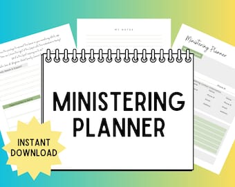 Ministering Planner, Relief Society & Young Women Handout or Binder Insert Service Calendar/Goal Sheet for Ministers. Instant Download