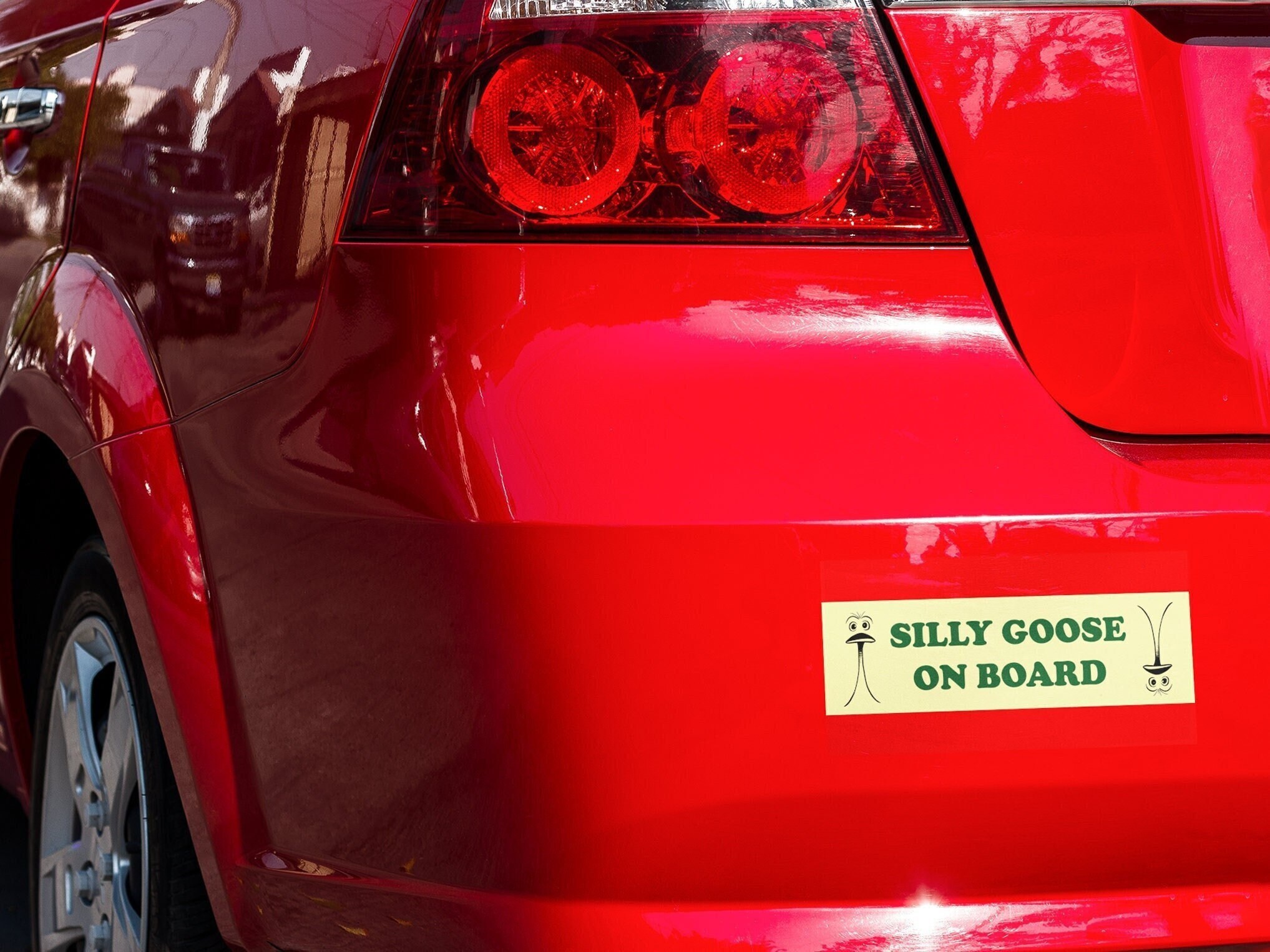 Silly Goose on Board Bumper Sticker Funny Gen Z Car Etsy