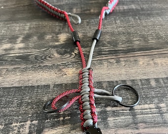 Paracord Lanyard w/ Safety Break-away and 4 Drops