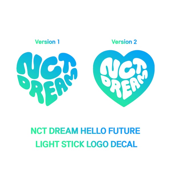 NCT DREAM Hello Future Logo Lightstick Neobong Vinyl Decal Sticker