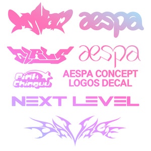 AESPA girls next level savage my world holographic k-pop vinyl decal logo