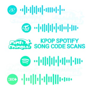 KPOP CUSTOM SPOTIFY code scan Holographic Vinyl Decal