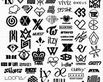 Holographic K-Pop Logo Vinyl Decal Sticker