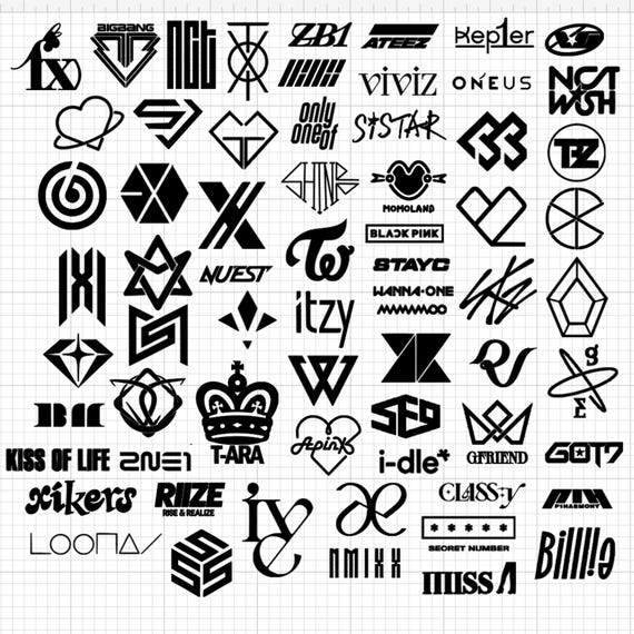 Holographic K-Pop Logo Vinyl Decal Sticker
