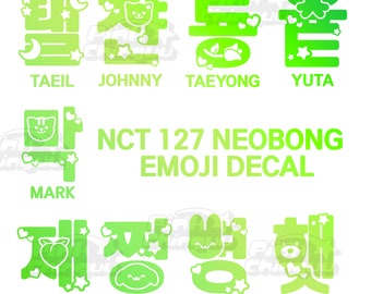 NCT 127 K-pop Emoji Hangul Lightstick Neobong Vinyl Decal Sticker