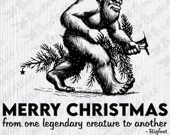 Bigfoot Christmas SVG & EPS