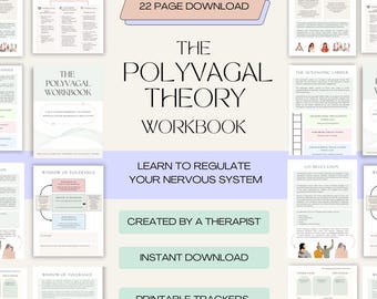 Polyvagal Theory Workbook for Nervous System Regulation Worksheets for Polyvagal Theory Nervous System Awareness and Window of Tolerance