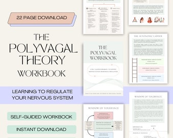 Polyvagal Theory Workbook for Nervous System Regulation Worksheets for Polyvagal Theory Nervous System Awareness and Window of Tolerance