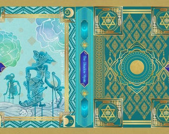 YuPlanner | "The Shadow Mystic" Hardcover Book Cover, Ancient Ethnic Weave & Lotus Mandalas Journal Art Cover (8.25x11)