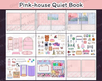 Toca Boca Paper Doll House: Pink Quiet Book DIY (PDF)