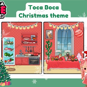 Festive Toca Boca Christmas Quiet Book Libro di carta interattivo ed educativo per bambini Libro di attività per bambole di carta per bambini Toca Life Play Book