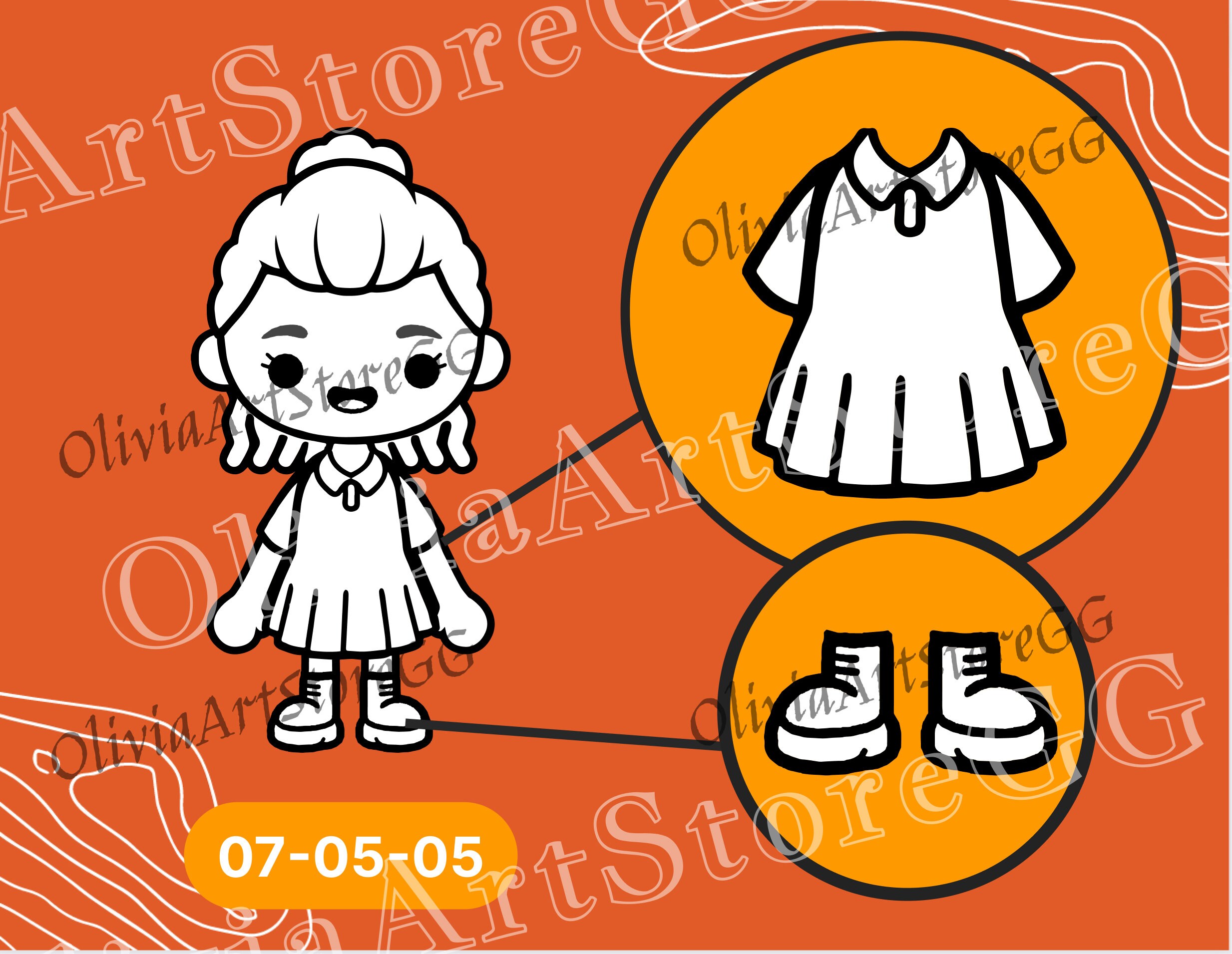 Toca Boca Svg File Toca Boca Character Customize Doll Toca Etsy Finland