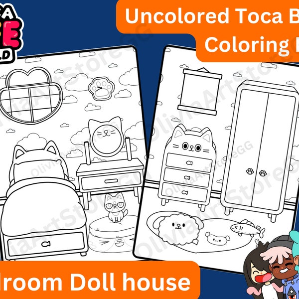 Toca Boca Bedroom Furniture Printable - Etsy