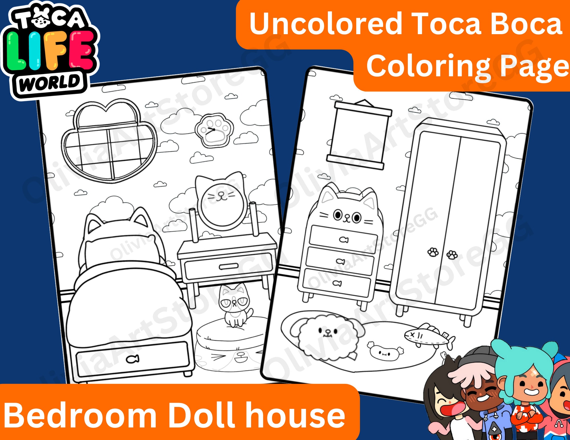 24 Toca Boca Coloring Pages (Free PDF Printables)