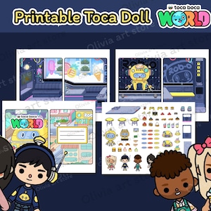 Sushi-Bar | Druckbare Toca Boca Papierpuppe stilles Buch DIY projekt dekoriert papier-handwerk beschäftigtbuch für kinder aktivität aha world avatar world