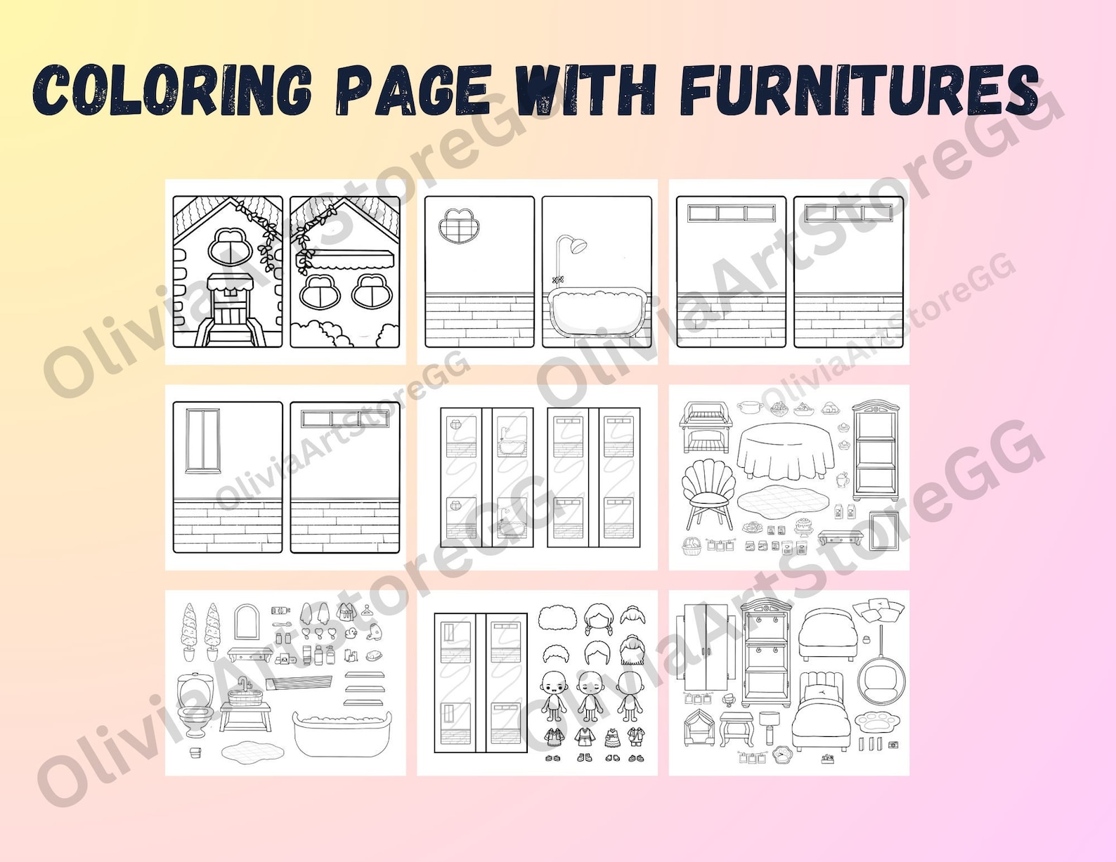 Toca Boca Coloring Page Apartment House Uncolour Toca Boca Life