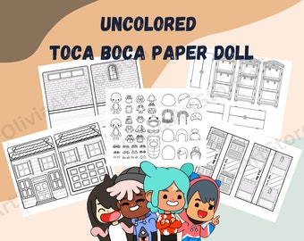 Toca Boca Coloring Book : Meaningful Gift For Kids Toca Boca and Toca Life  Pets Colorin Book, High Quality Pages, 8.5x11 size (Paperback)