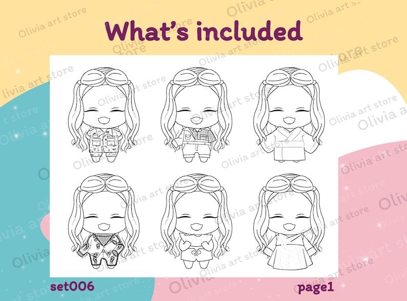 Printable Chibi Doll Dress up Coloring Page Creative and Convenient ...
