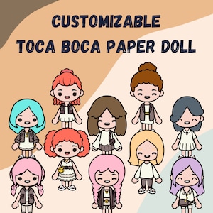 Pink and purple toca boca paper house for baby 🌸 Toca boca pre-printed –  WOA DOLL CRAFT