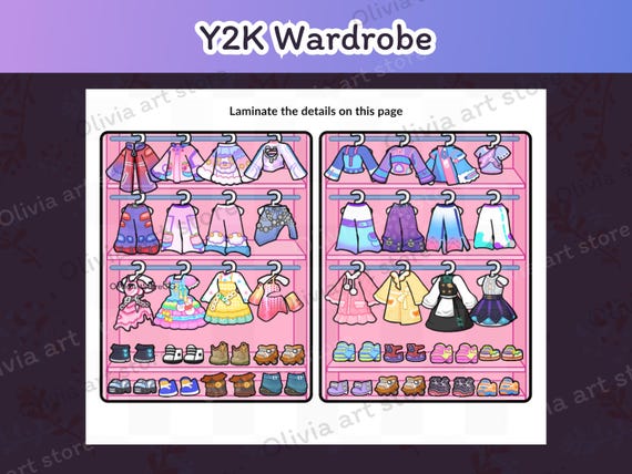 Y2K Fashion Paper Doll Quiet Book: Dress-up Game (digital Download) - Etsy