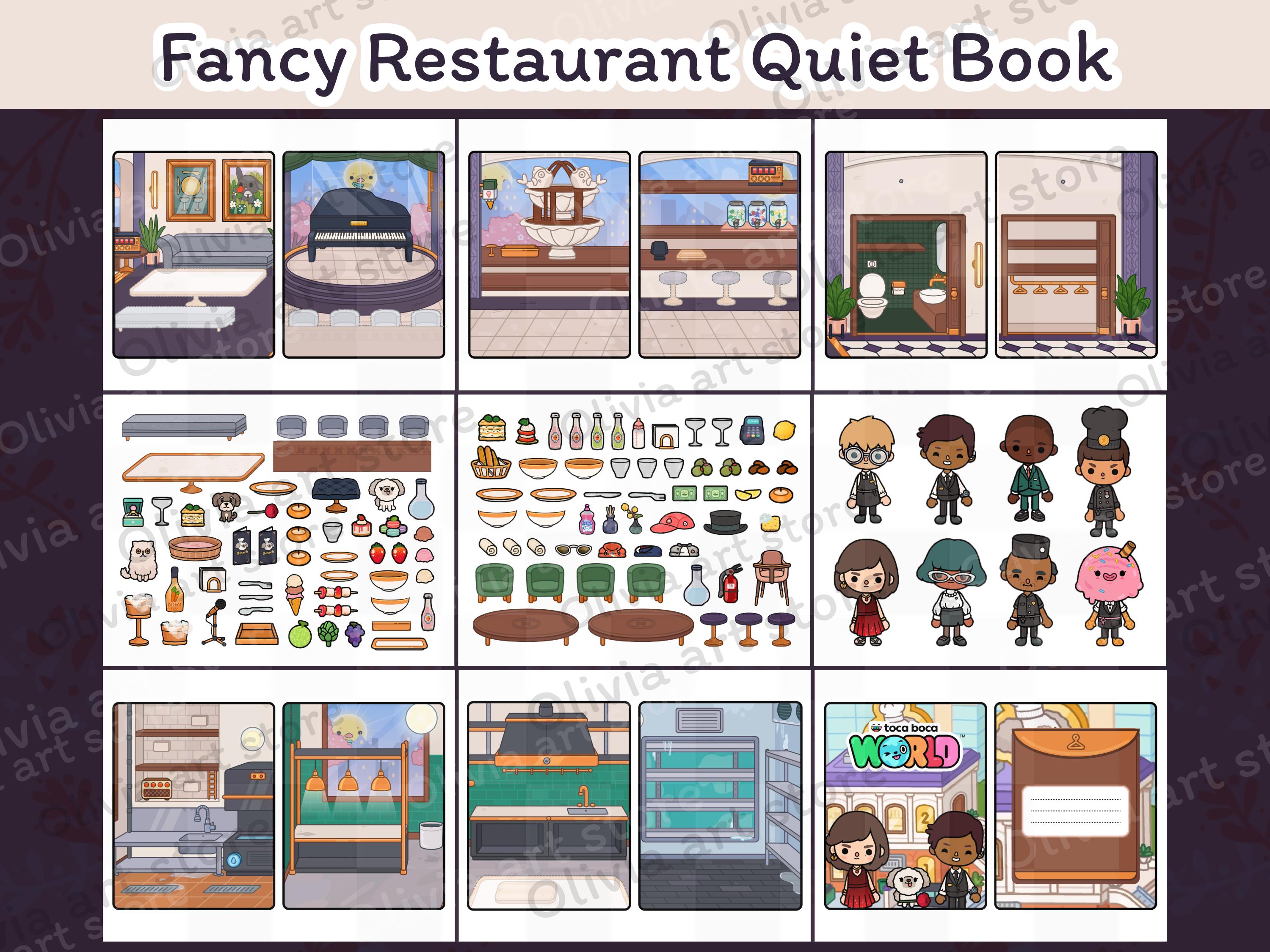 Toca Life Fancy Restaurant & Dog-Themed Cafe | Pretend Play with Chocolate Fountain, Piano, Kitchen and More! Digital Download