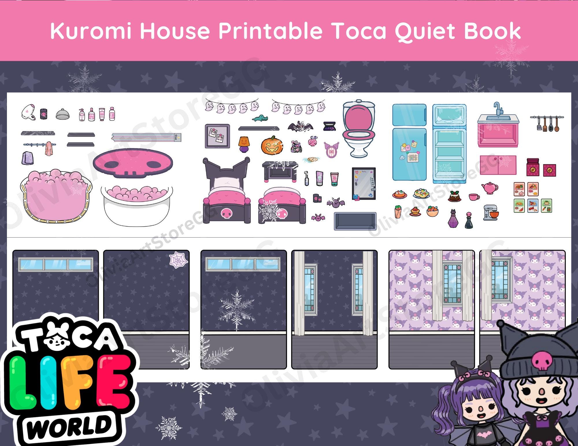 Kuromi Printable Toca Boca Paper Doll House Halloween Quiet Book DIY Project Decorated Rooms Paper-craft for Kid Activity - Etsy kuromi-printable-toca-boca-paper-doll-house-halloween-quiet-book-diy-project-decorated-rooms-paper-craft-for-kid-activity-etsy