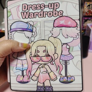 Finished Product | Y2K Paper Doll Wardrobe Quiet Book ready to use wardrobe set Game World Toca boca busy book kate made quiet book