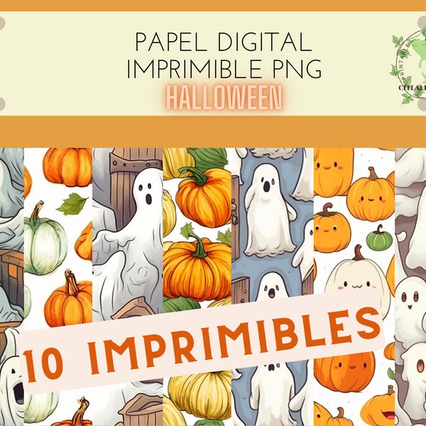 HALLOWEEN digital paper printable for sublimation