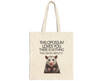 Opossum Illustration This Opossum Loves You Tote