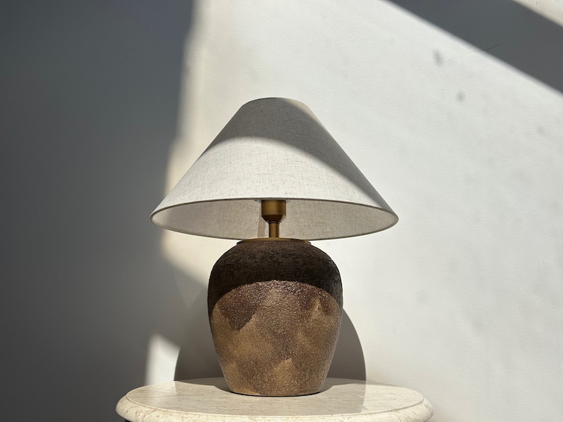 Vintage Wabi Lamp Wabi Sabi Clay Lamp Handmade Ceramic Table Lamp — free download