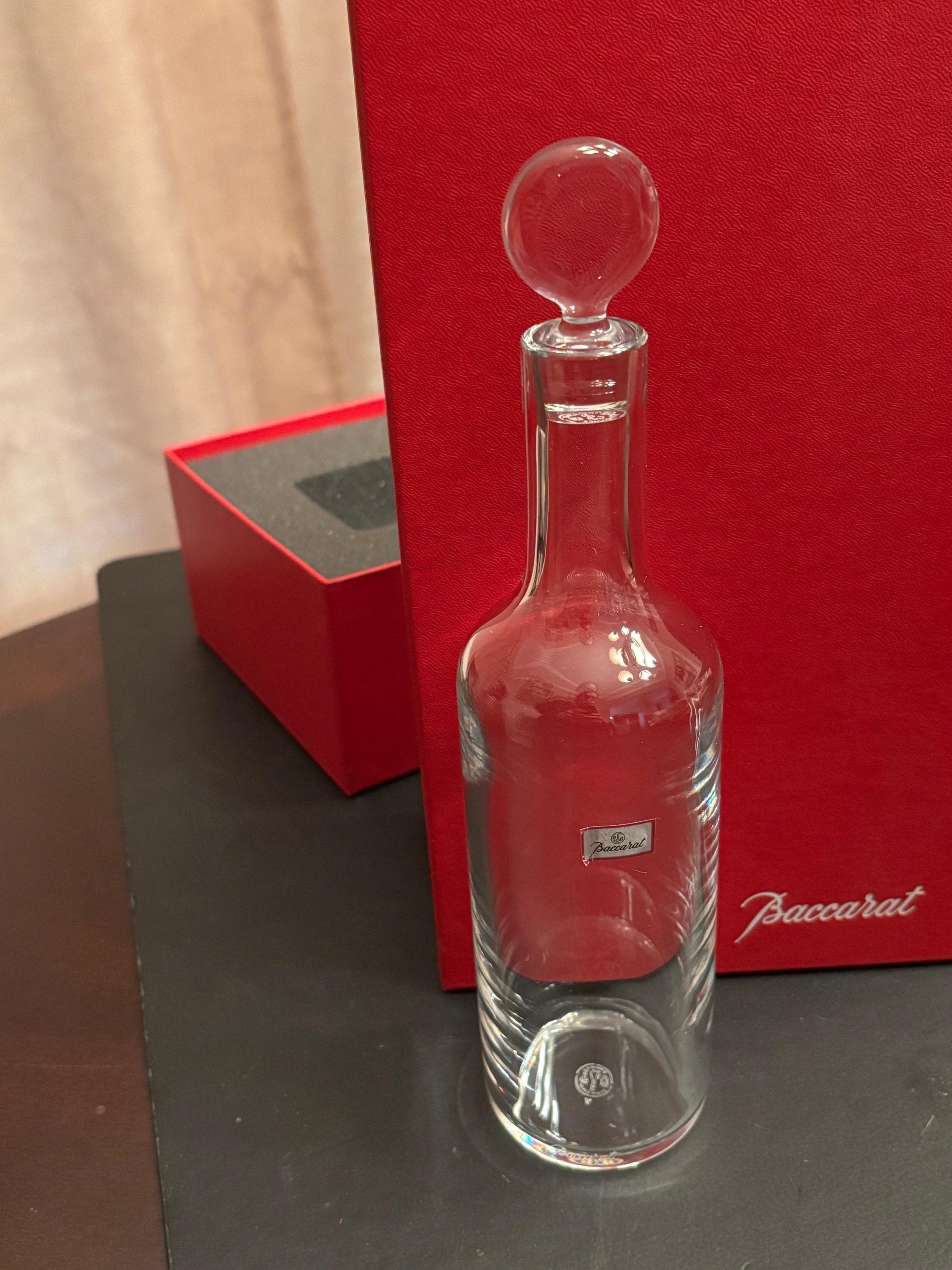 Rare Baccarat Dionysus Crystal Half Decanter: Van Dey Truex Design