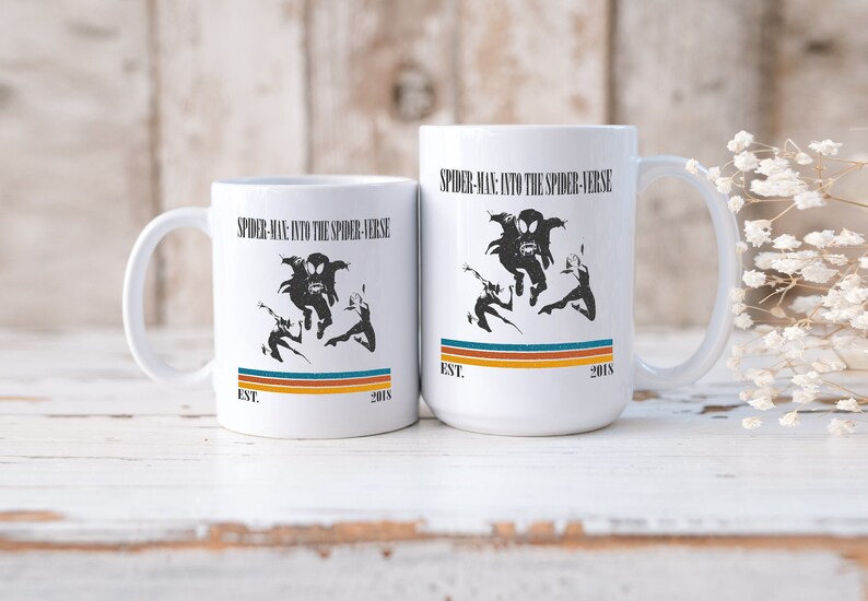 Spider Man Into the Spider Verse Mug Movie Mugs Spider Man Etsy