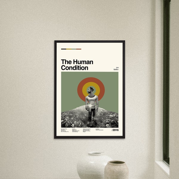 The Human Condition Poster, Vintage, Retro Modern, Vintage Poster, Retro Poster, Minimalist Art, Modern Art, Wall Decor