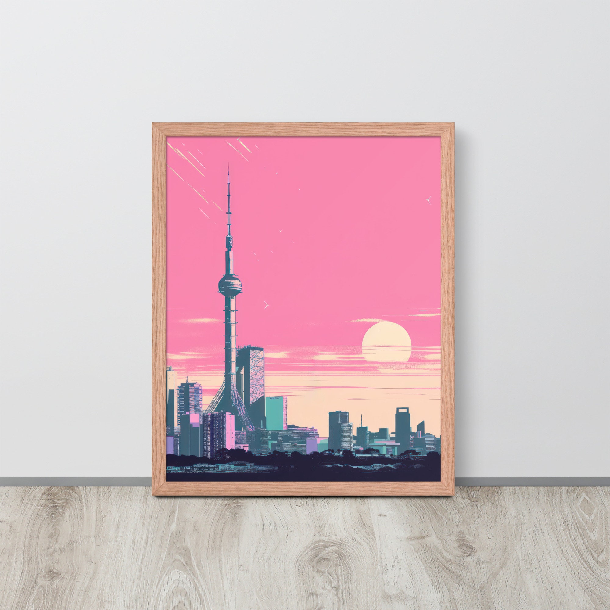 Dreamy 80s Lofi City Art Print | Synthwave Cityscape | Retrowave ...