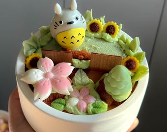 ghibli candle, totoro candle, fantasy candle, anime candle, cartoon candle, kawaii candle,cute candle,totoro decor, ghibli decor, cute house