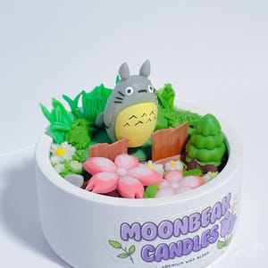 ghibli candle, totoro candle, fantasy candle, anime candle, cartoon candle, kawaii candle,cute candle,totoro decor, ghibli decor, cute house