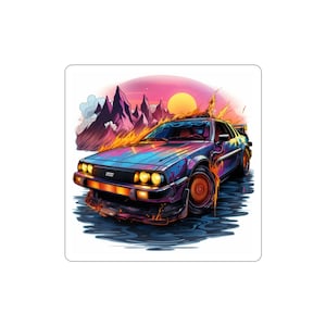 Back To The Future Delorean on Fire