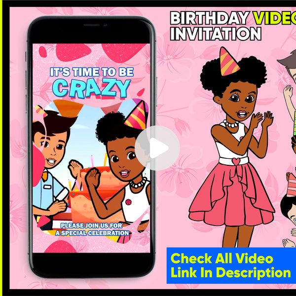 Gracies Corner invitation digital | Gracy Corner birthday invitation | Gracie Corners invitation | Gracies Corner video invitation