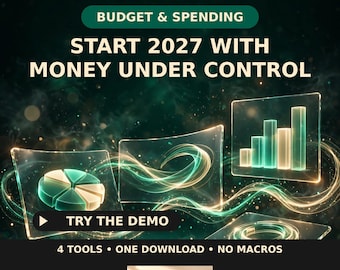 BUNDLE 2027 Money Reset - Emergency Fund, Budget, Subscription Audit & Payday Planner Spreadsheets