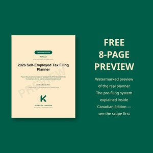 2026 Self-Employed Tax Filing Planner (Canadian Edition) | T2125 Deduction Finder, Instalment Planner & Accountant Handoff image 5