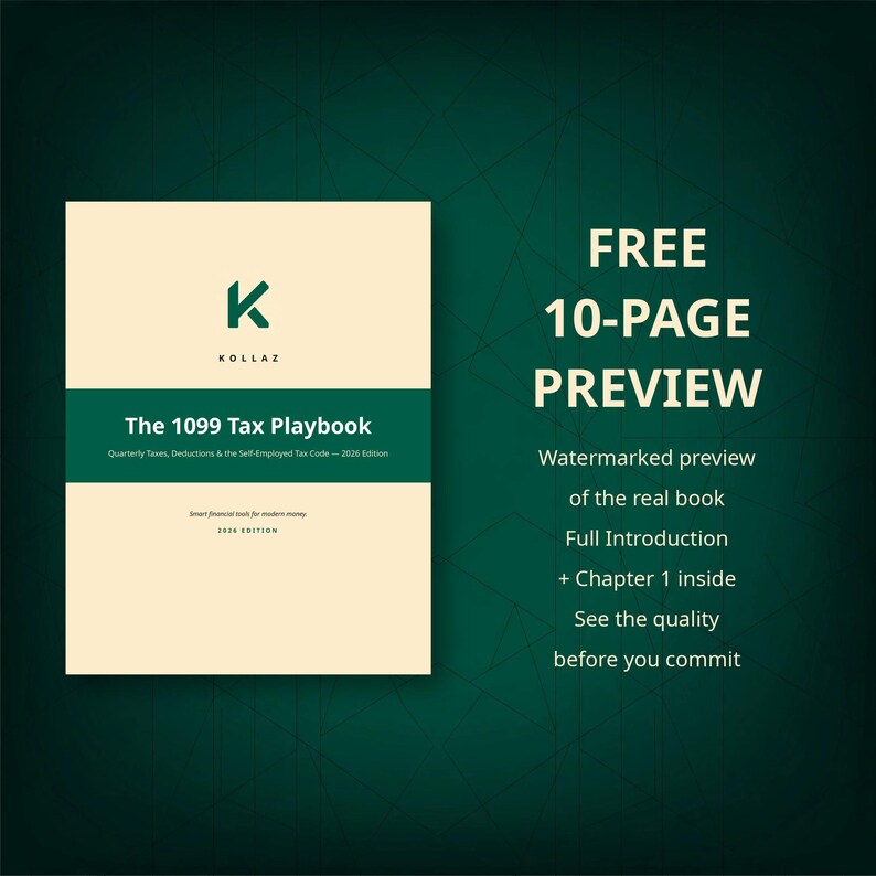 1099 Tax Playbook 2026: Quarterly Estimated Taxes, Deductions & Self-Employed Tax Guide (80-Page PDF) image 5