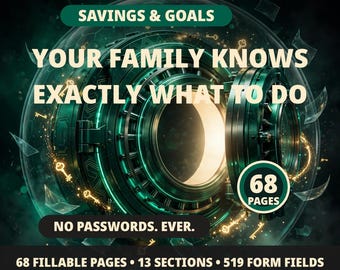 End of Life Planner 2026 | In Case of Emergency Binder: Fillable Financial Organizer, Survivor Playbooks & Digital Legacy Guide