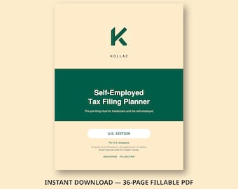 2026 Self-Employed Tax Filing Planner (U.S. Edition) | Schedule C Deduction Finder, Quarterly Planner & CPA Handoff Packet