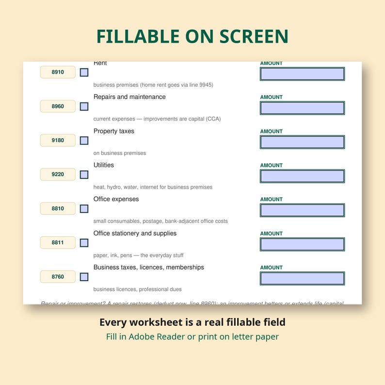 2026 Self-Employed Tax Filing Planner (Canadian Edition) | T2125 Deduction Finder, Instalment Planner & Accountant Handoff image 4